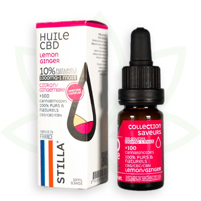cbd olie citron ingefær 10 procent 10ml fuld spektrum stilla france mafrenchweed 3