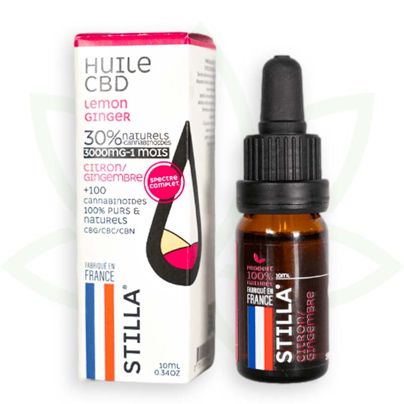 cbd-olie citron ingefær 30 procent 10ml fuldt spektrum stilla france mafrenchweed 8