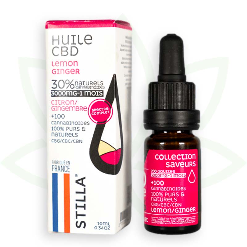 cbd olie citron ingefær 30 procent 10ml fuld spektrum stilla france mafrenchweed 9