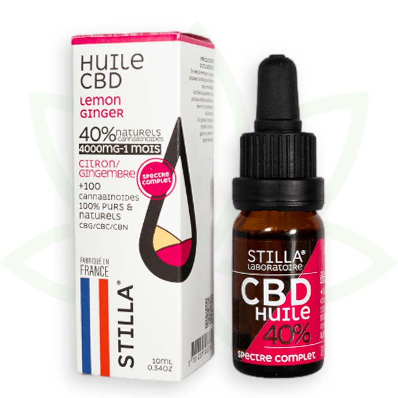 cbd olie citron ingefær 40 procent 10ml fuld spektrum stilla france mafrenchweed 10