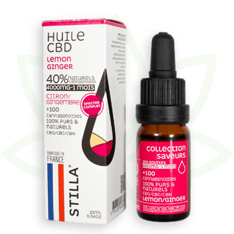 cbd olie citron ingefær 40 procent 10ml fuld spektrum stilla france mafrenchweed 12