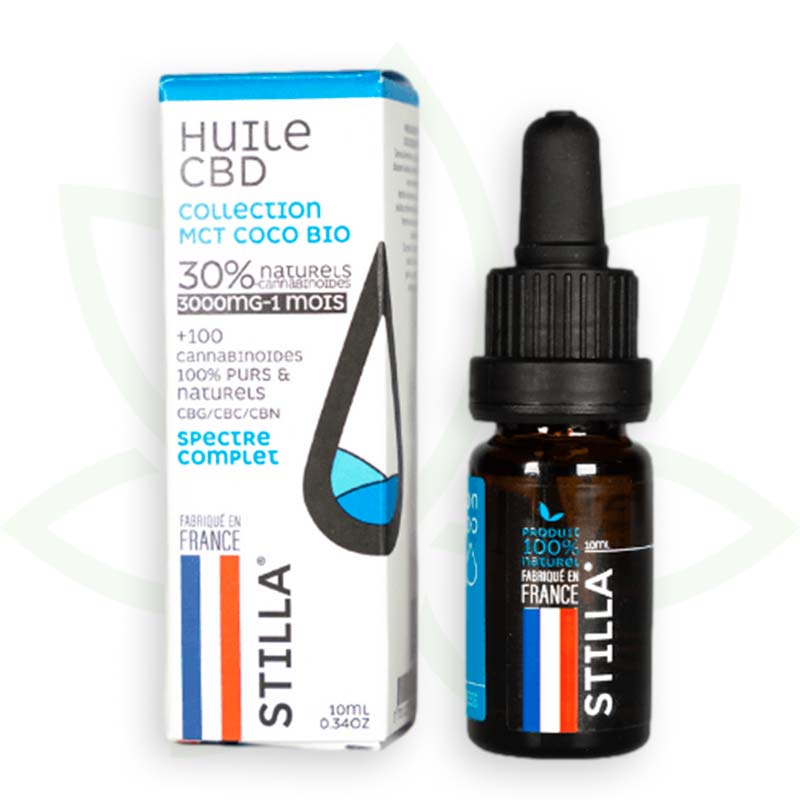 cbd olie mct kokosnød 30 procent 10ml fuldt spektrum stilla france mafrenchweed 8