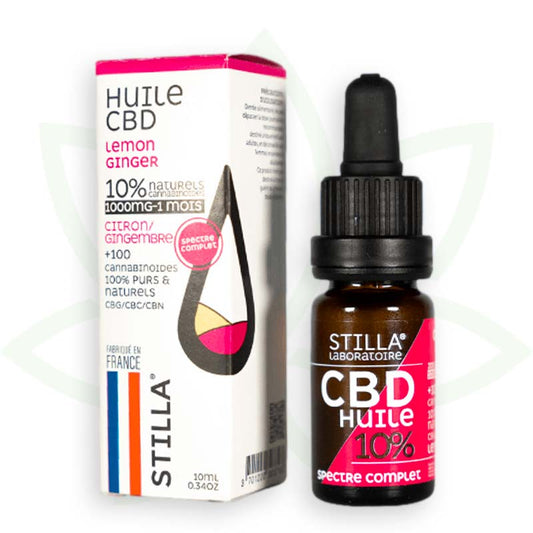 cbd olie citron ingefær 10 procent 10ml fuld spektrum stilla france mafrenchweed 1