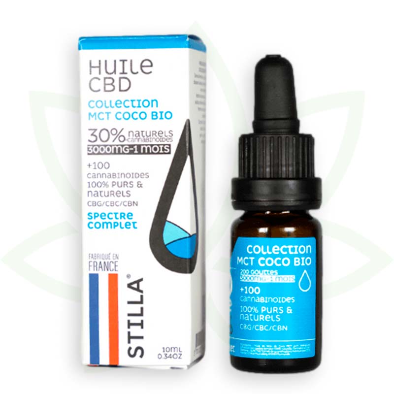 cbd olie mct kokosnød 30 procent 10ml fuldt spektrum stilla france mafrenchweed 9